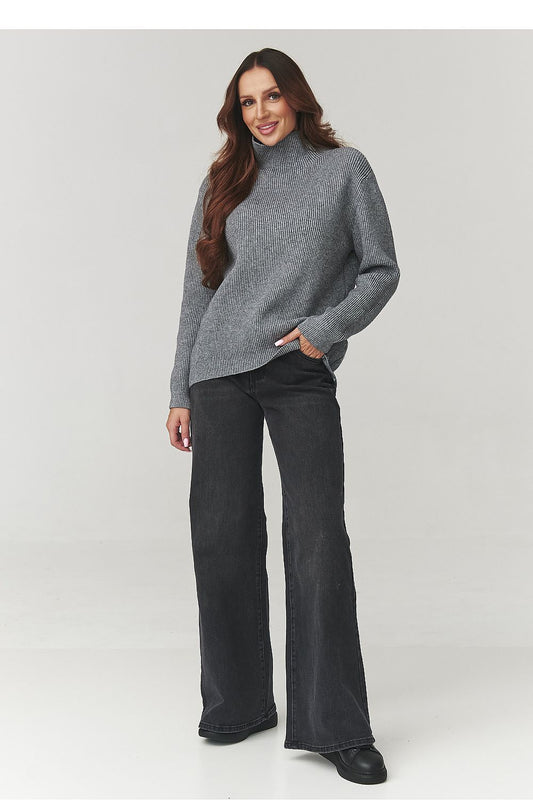 Rollkragenpullover model 220772 Makadamia