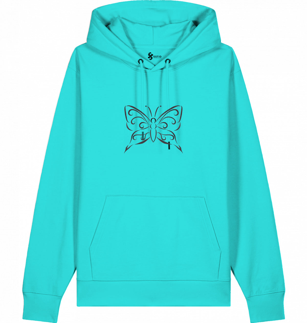 Lässiger Damen Kapuzenpullover mit Tribal Schmetterling Motiv Ansicht 17 – Shirt – ESTID