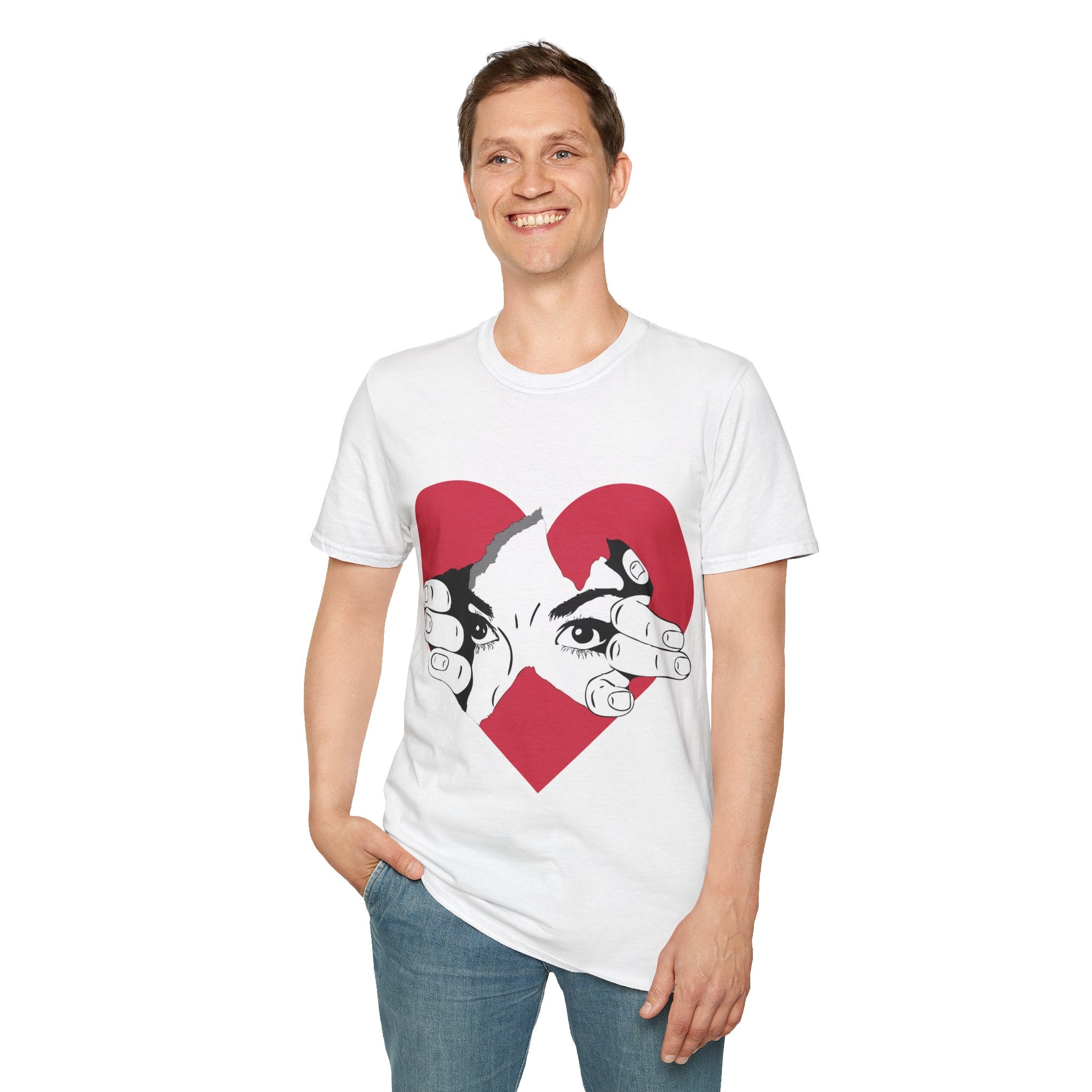 Herz‑Hände T-Shirt – Eye Peek Herz Grafik Tee Ansicht 14 – T-Shirt – ESTID