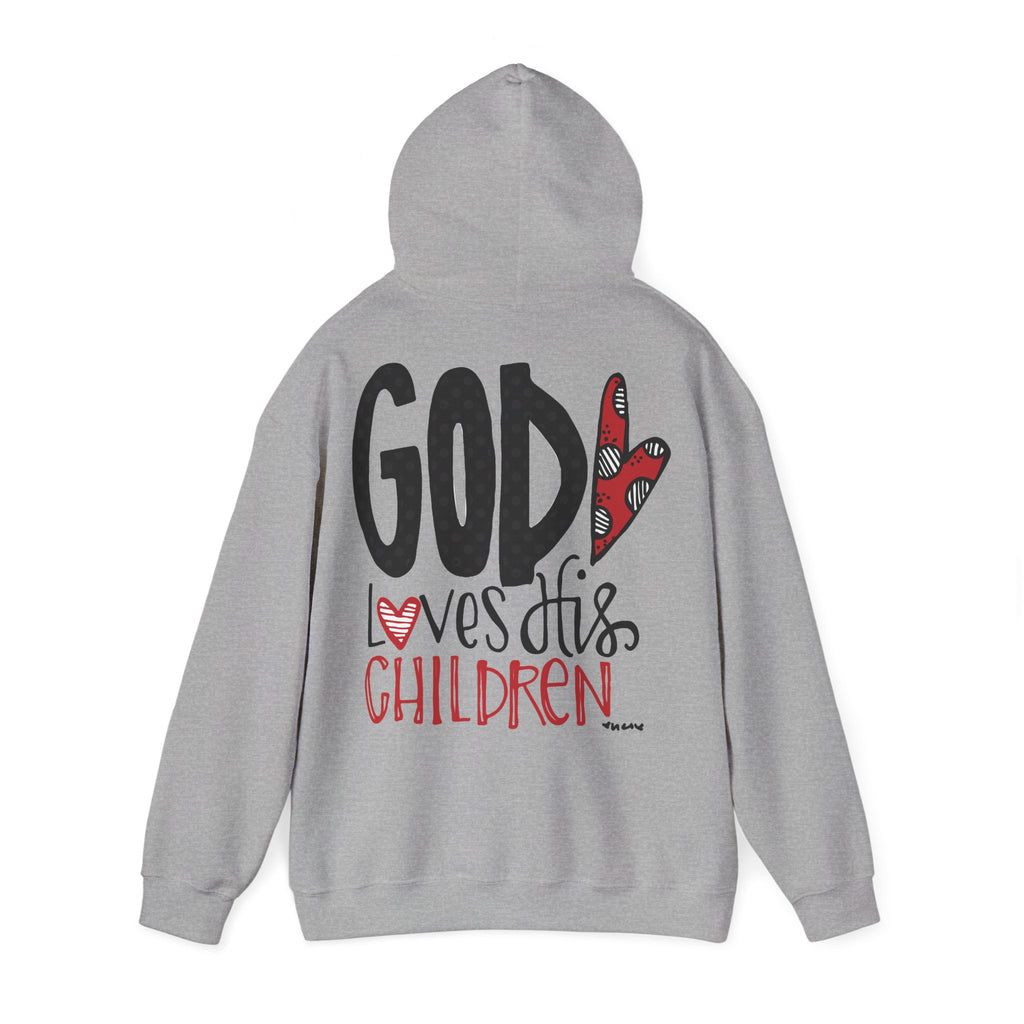 Gott liebt seine Kinder Kapuzenpullover – Cross Hoodie mit handschriftlicher Botschaft Ansicht 32 – Hoodie – ESTID