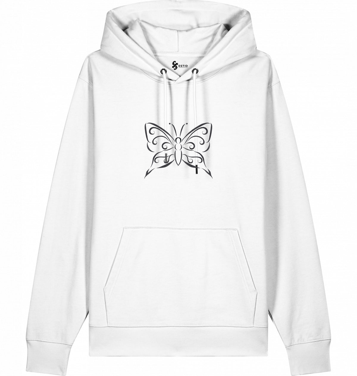Lässiger Damen Kapuzenpullover mit Tribal Schmetterling Motiv Ansicht 15 – Shirt – ESTID