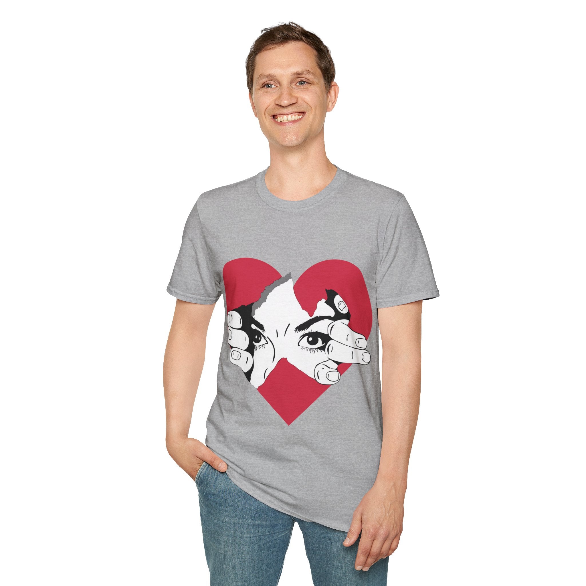 Herz‑Hände T-Shirt – Eye Peek Herz Grafik Tee Ansicht 20 – T-Shirt – ESTID