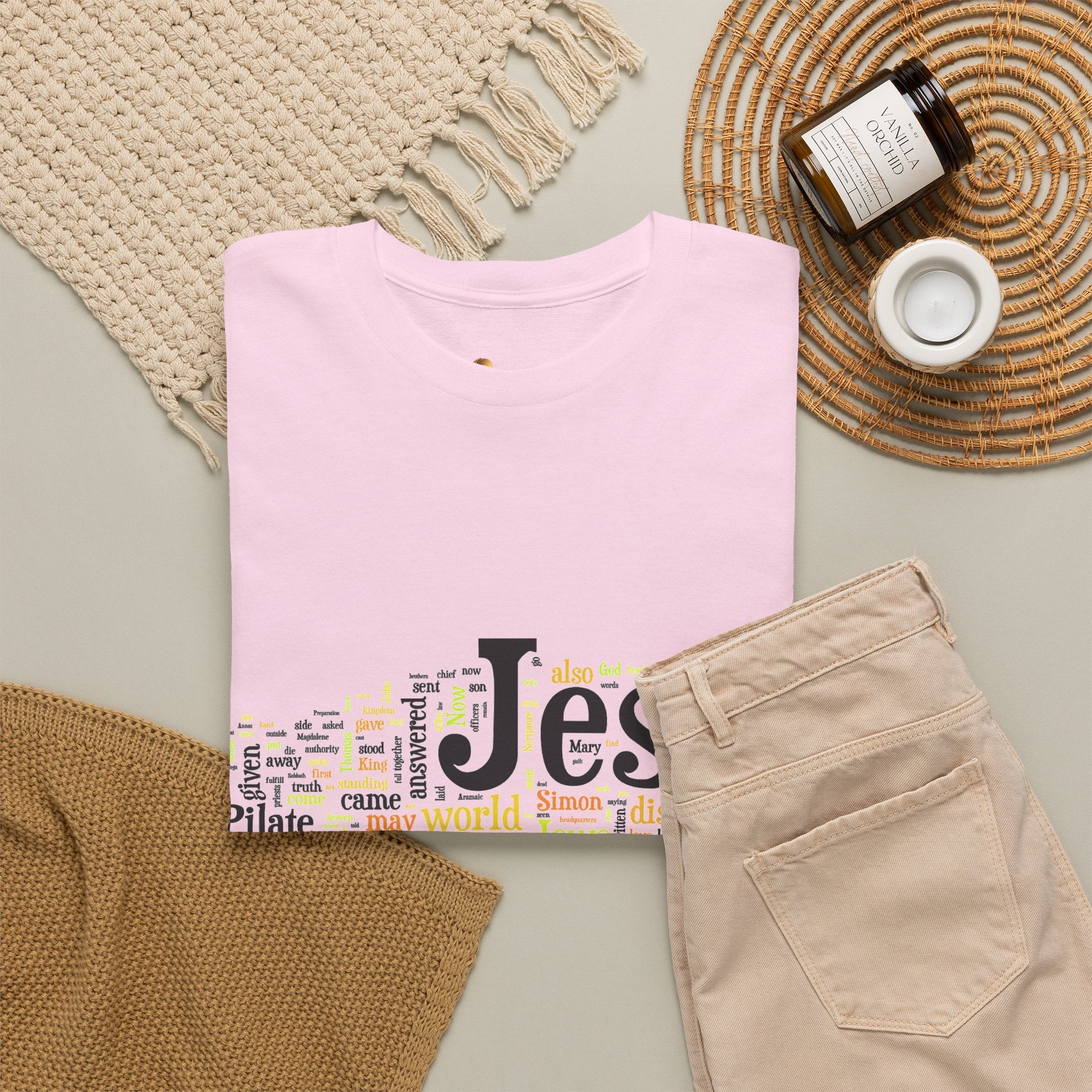ESTID Unisex Shirt | Jesus Fisch Bibel Wortwolke