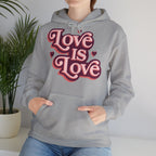 Love Is Love Hoodie – Retro Herz Pride Kapuzenpullover Ansicht 5 – Hoodie – ESTID
