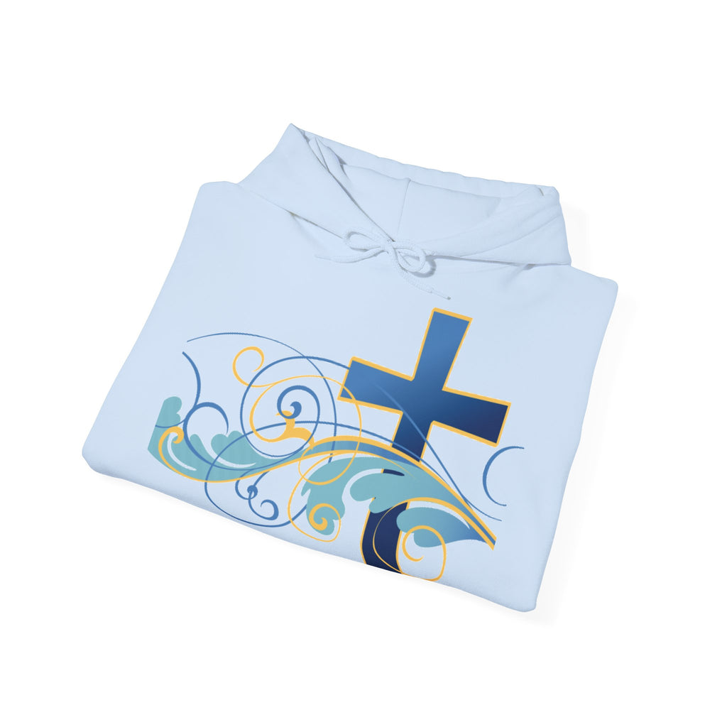 Gott liebt seine Kinder Kapuzenpullover – Cross Hoodie mit handschriftlicher Botschaft Ansicht 46 – Hoodie – ESTID