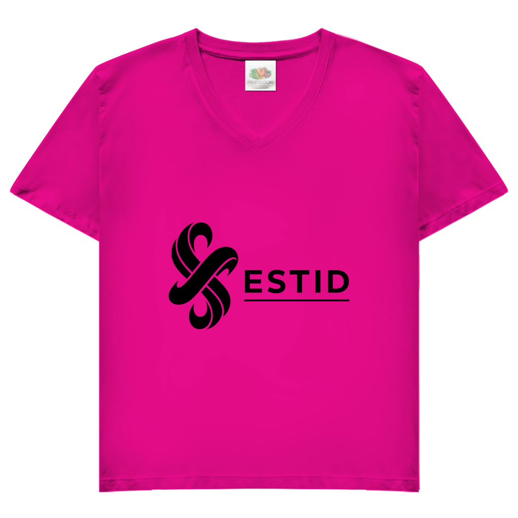 Damen Basic V-Neck T-Shirt ESTID