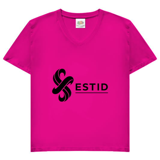 Damen Basic V-Neck T-Shirt ESTID