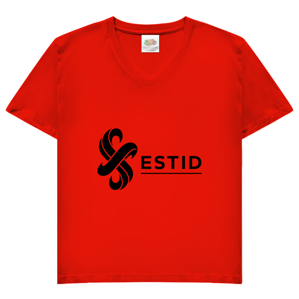 Damen Basic V-Neck T-Shirt ESTID