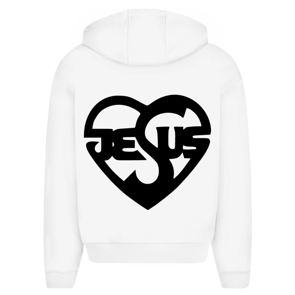 Herren Oversize Zipper Hoodie Jesus Herz Ansicht 10 – zipper hoodie – ESTID