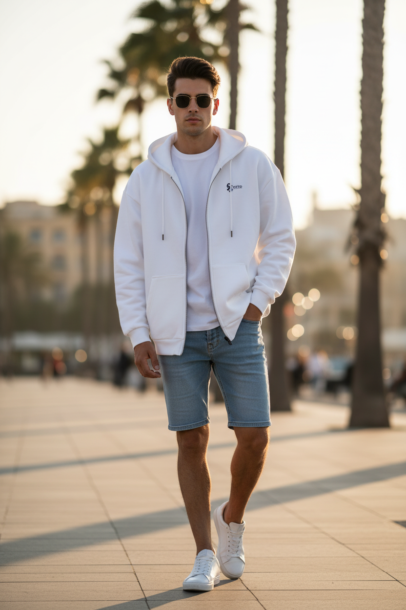 Herren Oversize Zipper Hoodie Jesus Herz – zipper hoodie – ESTID