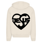 Herren Oversize Zipper Hoodie jesus
