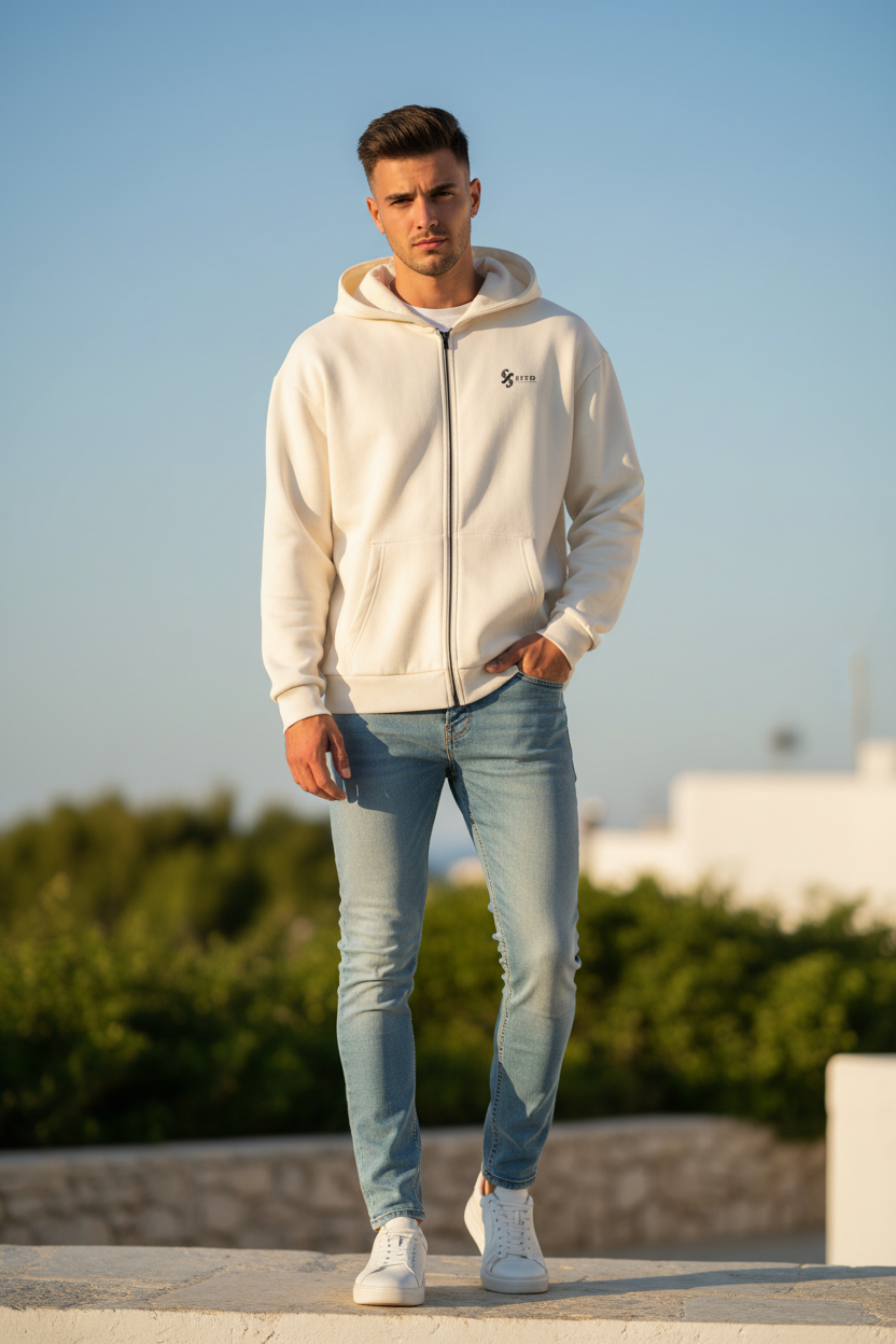 Herren Oversize Zipper Hoodie Jesus Herz Ansicht 3 – zipper hoodie – ESTID