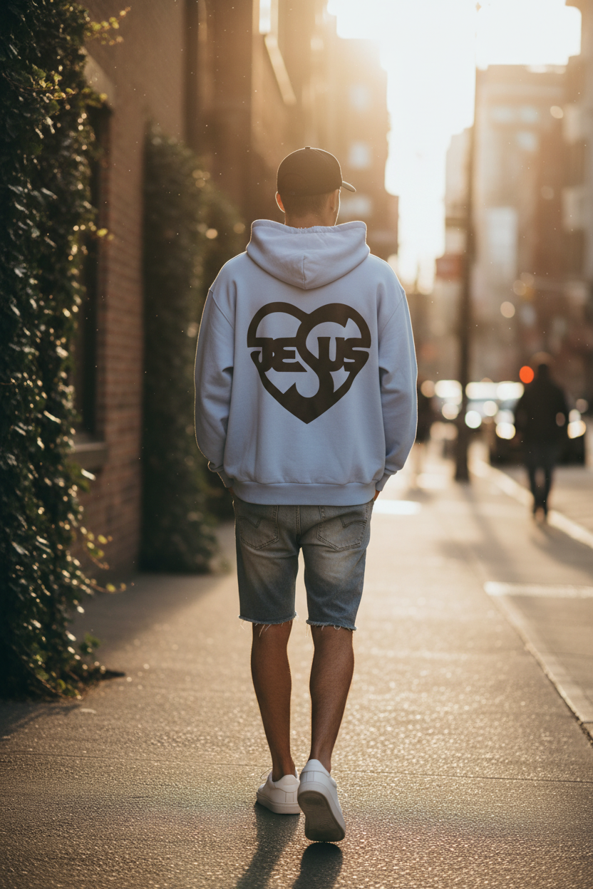 Herren Oversize Zipper Hoodie Jesus Herz Ansicht 6 – zipper hoodie – ESTID