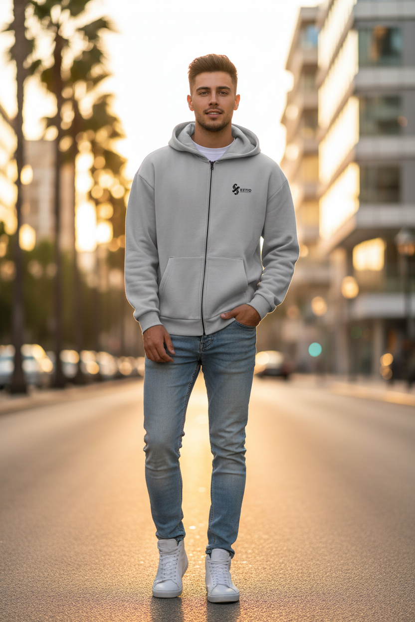 Herren Oversize Zipper Hoodie Jesus Herz Ansicht 7 – zipper hoodie – ESTID