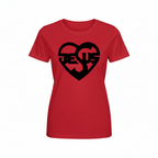 Christliches Damen T-Shirt mit Jesus-Herz-Print Ansicht 21 – T-Shirt – ESTID
