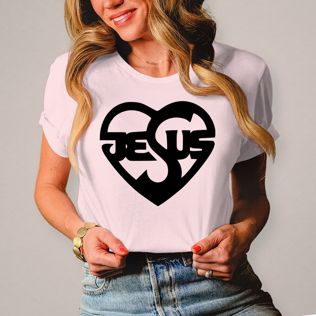 Christliches Damen T-Shirt mit Jesus-Herz-Print ESTID Ansicht 8 – Clothes – ESTID