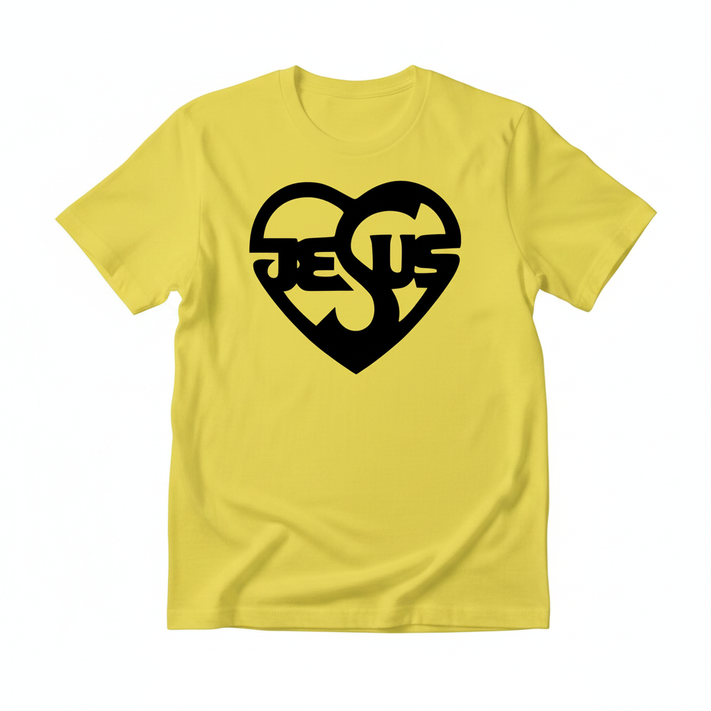 Christliches Damen T-Shirt mit Jesus-Herz-Print Ansicht 19 – T-Shirt – ESTID