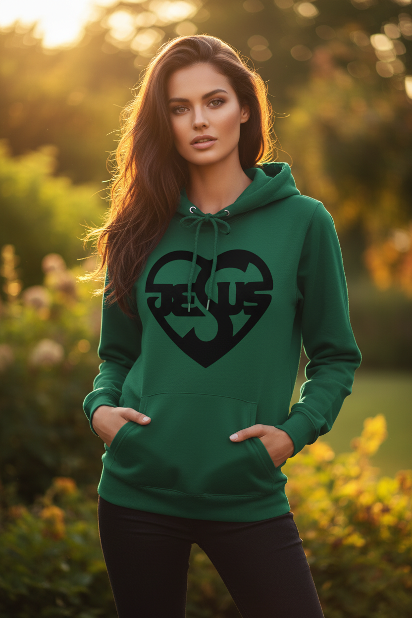Damen Hoodie mit Jesusmotiv – ESTID Glaube & Style Ansicht 5 – Hoodie – ESTID