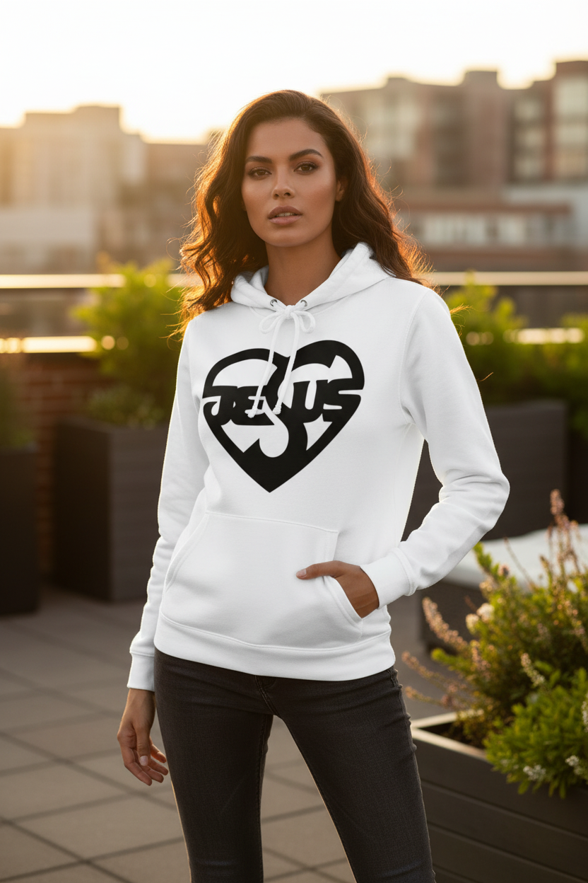 Damen Hoodie mit Jesusmotiv – ESTID Glaube & Style – Hoodie – ESTID