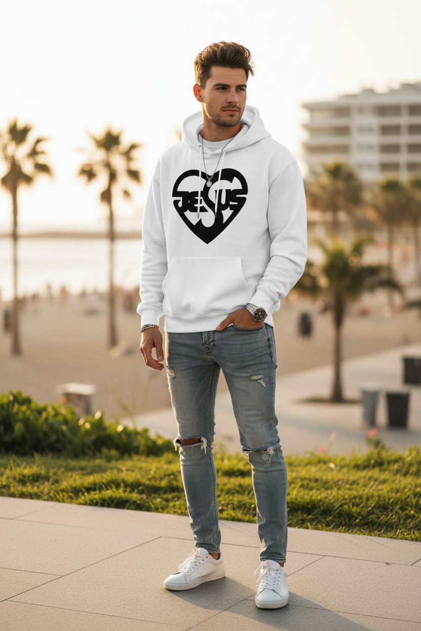 Herren Hoodie mit Jesusmotiv – ESTID Glaube & Style – Hoodie – ESTID