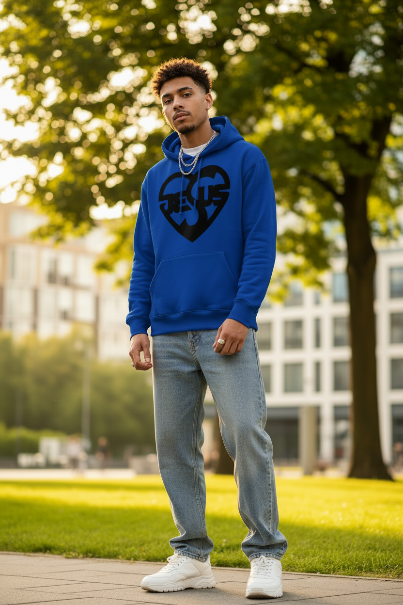 Herren Hoodie mit Jesusmotiv – ESTID Glaube & Style Ansicht 7 – Hoodie – ESTID