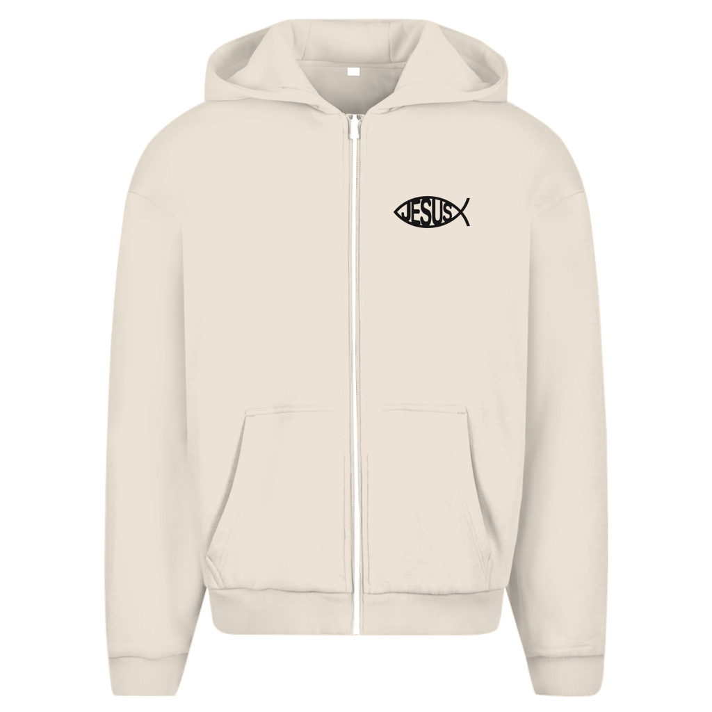 Herren Oversize Zipper Hoodie jesus
