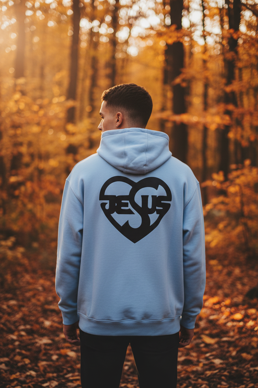 Herren Oversize Zipper Hoodie mit Jesusmotiv – ESTID Glaube & Style Ansicht 6 – Clothes – ESTID