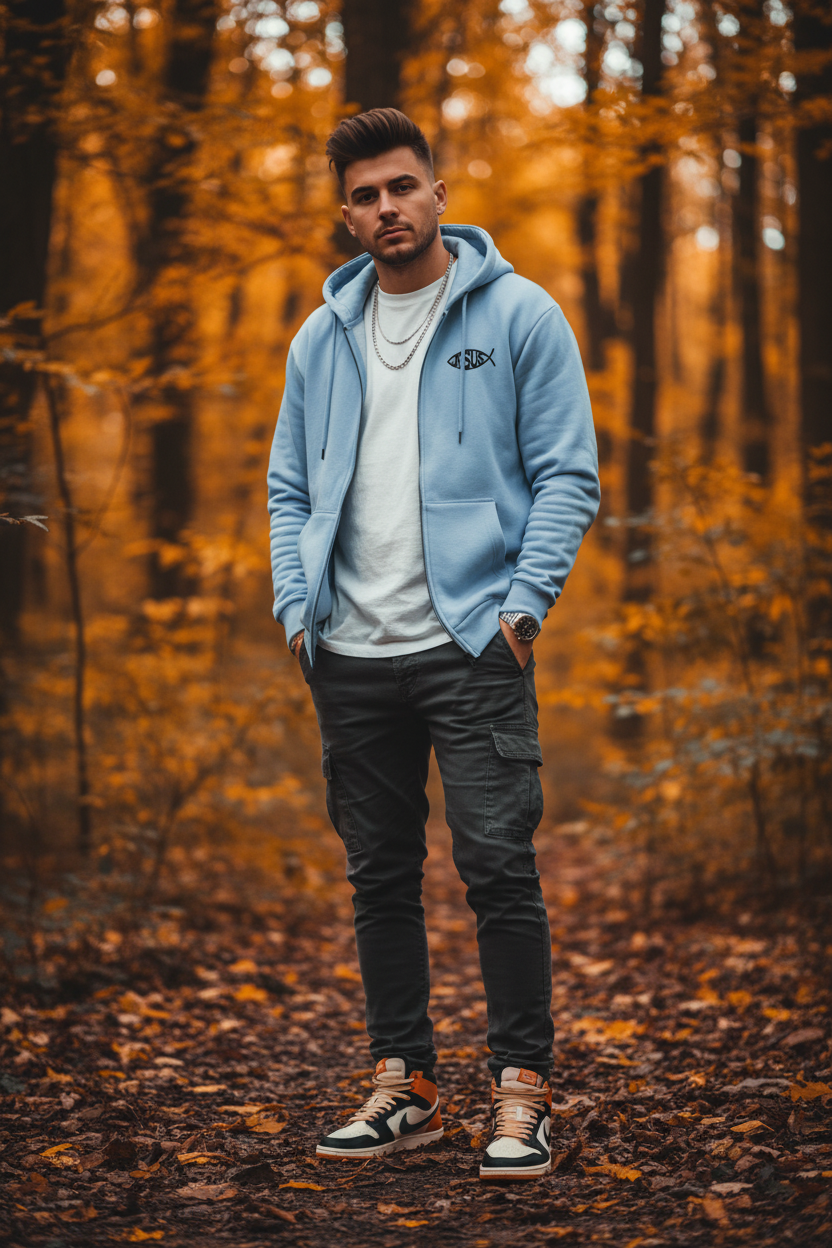 Herren Oversize Zipper Hoodie mit Jesusmotiv – ESTID Glaube & Style Ansicht 5 – Clothes – ESTID