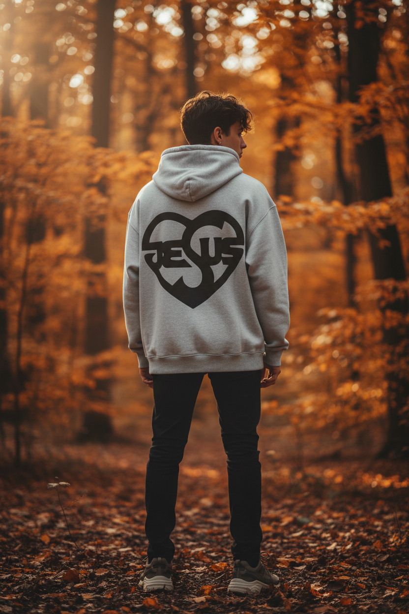 Herren Oversize Zipper Hoodie mit Jesusmotiv – ESTID Glaube & Style Ansicht 8 – Clothes – ESTID