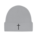 Herren Strickmütze mit Kreuz-Motiv | Feinstrick Beanie Ansicht 5 – Accessories – ESTID