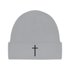 Herren Strickmütze mit Kreuz-Motiv | Feinstrick Beanie Ansicht 5 – Accessories – ESTID