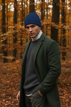 Herren Strickmütze mit Kreuz-Motiv | Feinstrick Beanie Ansicht 3 – Accessories – ESTID