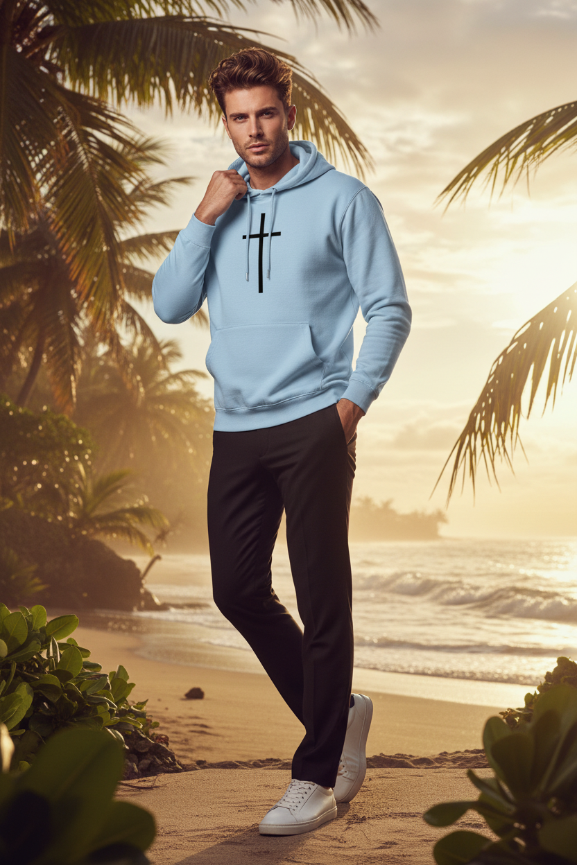 Herren Streetwear Hoodie mit Print & Kängurutasche | ESTID Ansicht 5 – Clothes – ESTID