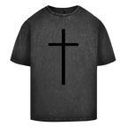 Oversize Washed T-Shirt kreuz – Clothes – ESTID