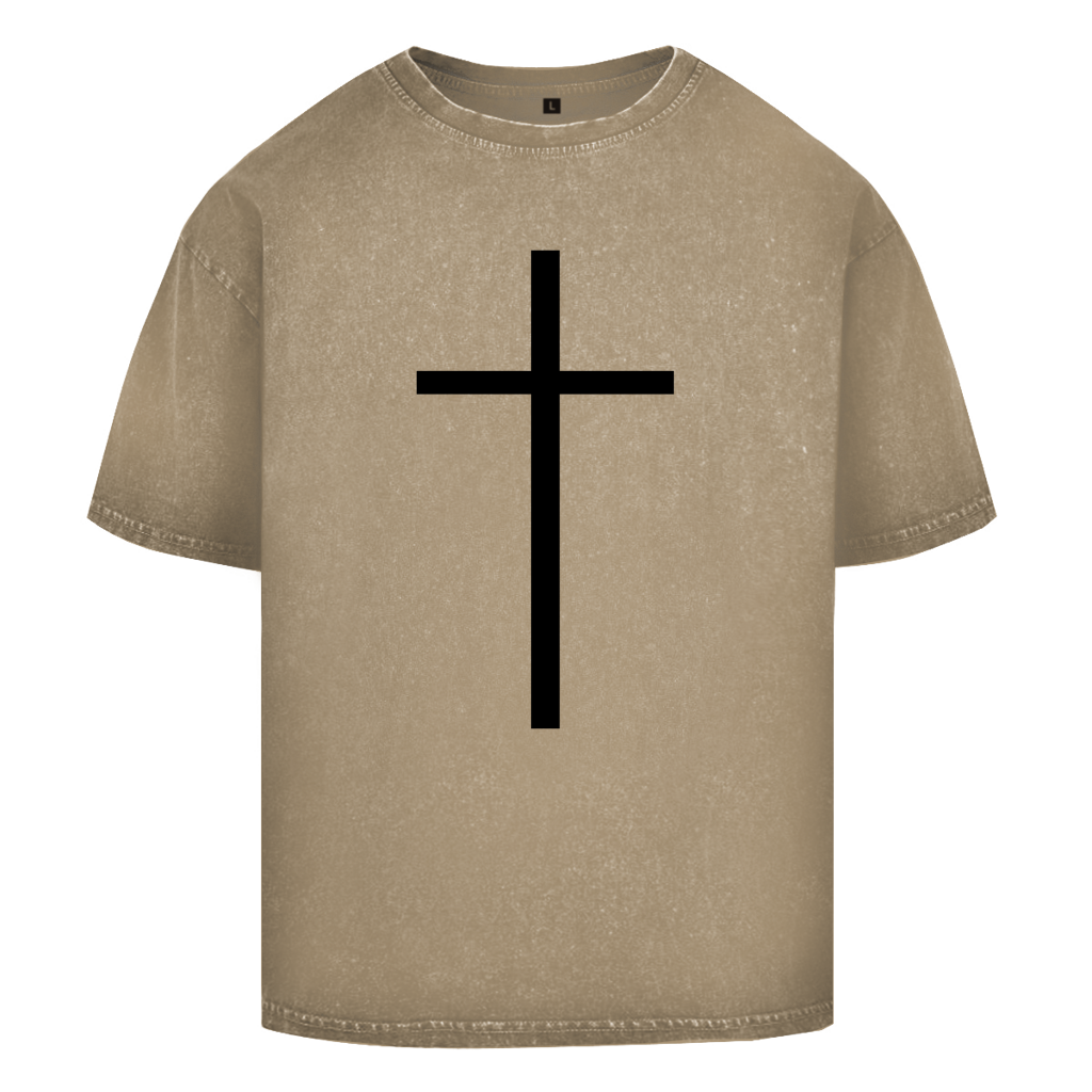 Oversize Washed T-Shirt kreuz Ansicht 5 – Clothes – ESTID