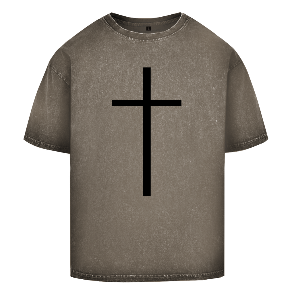 Oversize Washed T-Shirt kreuz Ansicht 7 – Clothes – ESTID