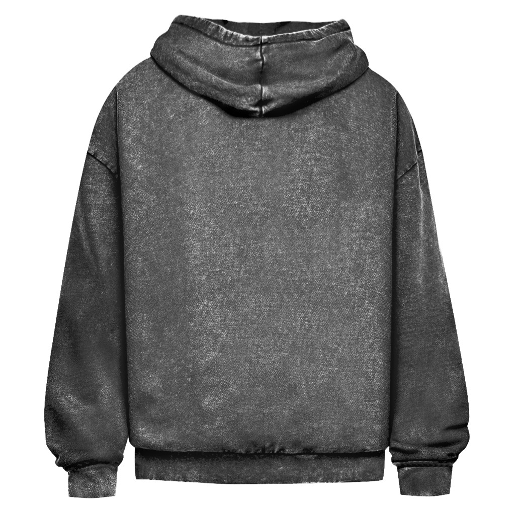 Oversize Washed Hoodie kreuz Detailansicht – Clothes – ESTID