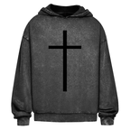 Oversize Washed Hoodie kreuz – Clothes – ESTID
