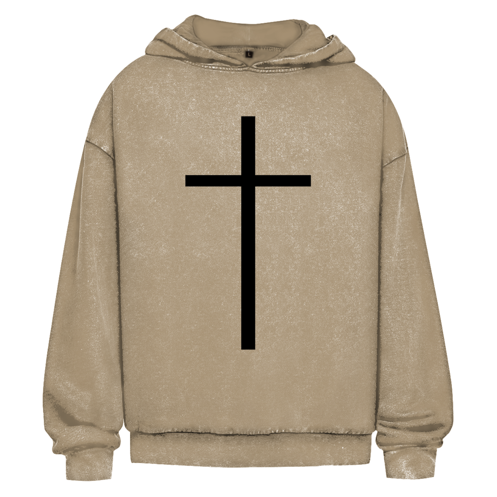 Oversize Washed Hoodie kreuz Ansicht 5 – Clothes – ESTID