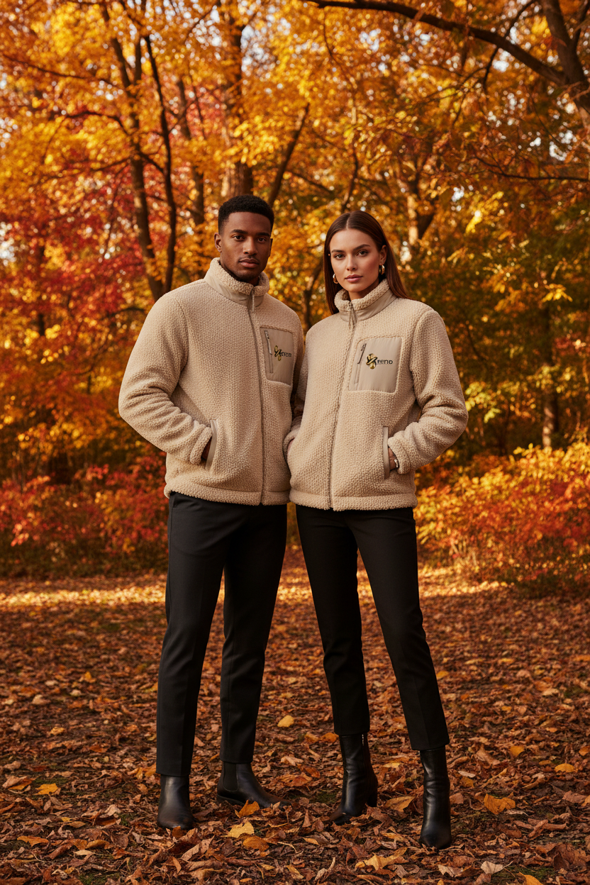 Hochwertige Sherpa Jacke ESTID Detailansicht – Sherpa Jacke – ESTID
