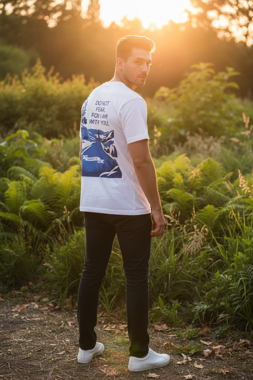 Lässiges Unisex Baumwoll Shirt mit Kreuz-Motiv | Christian Fashion