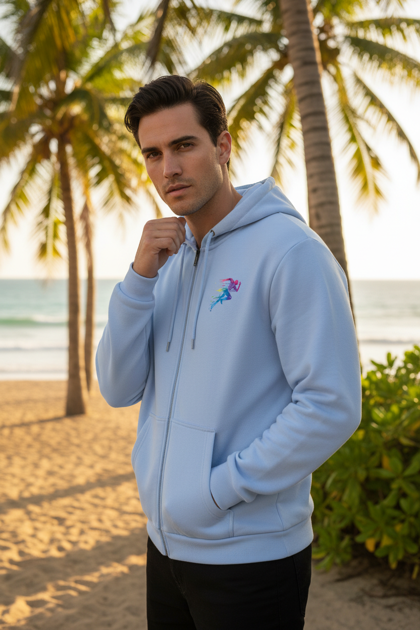 ESTID Herren Kapuzenjacke mit Läufer-Motiv | Sport & Casual Ansicht 4 – Clothes – ESTID