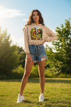 Damen Cropped Hoodie „Adventure Together“ | Sustainable Streetwear Ansicht 4 – Clothes – ESTID