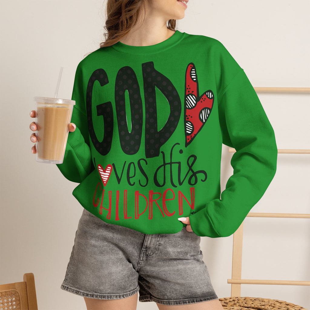 Gott liebt Seine Kinder Sweatshirt – Faith-Crewneck für Kinder und Familie Ansicht 33 – Sweatshirt – ESTID