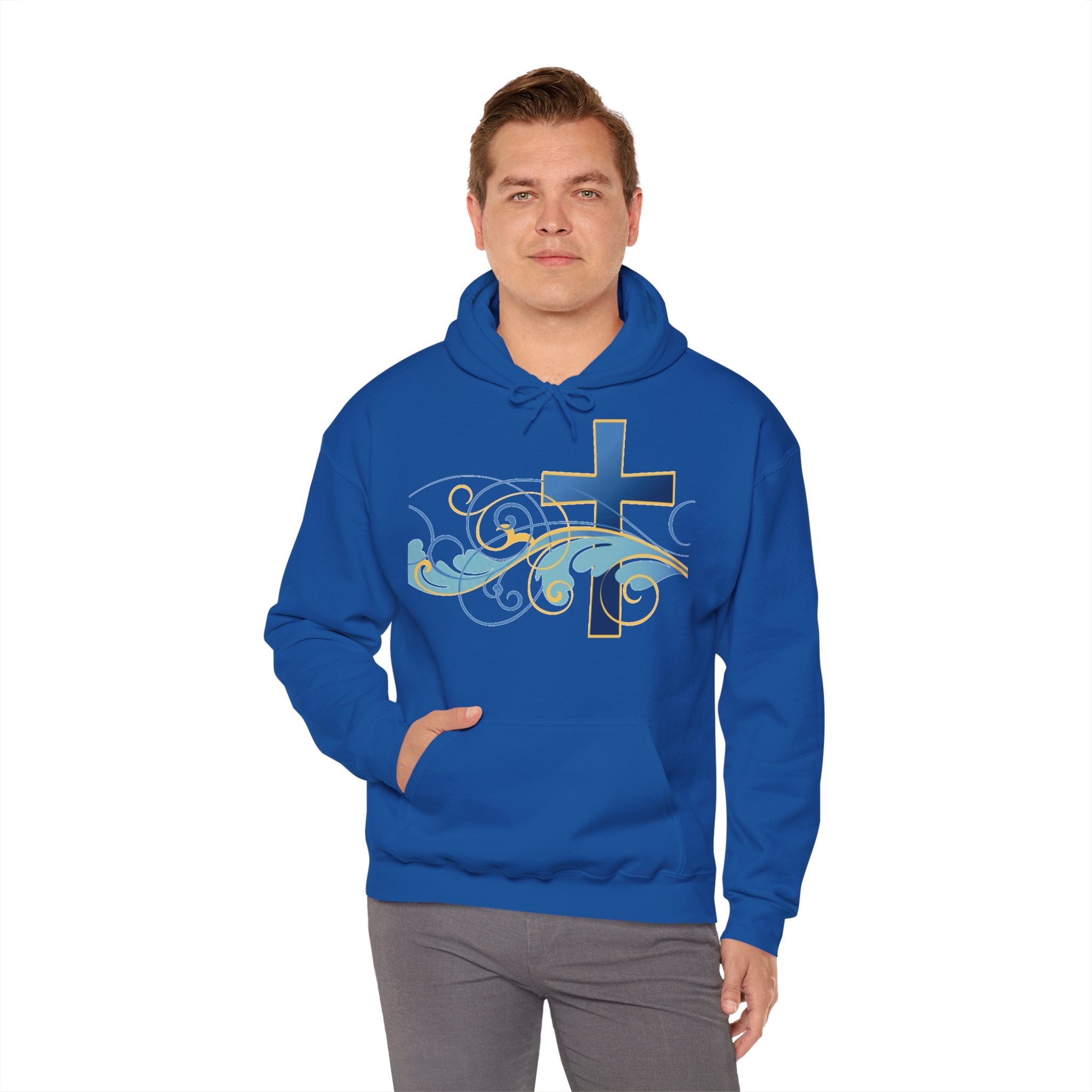 Gott liebt seine Kinder Kapuzenpullover – Cross Hoodie mit handschriftlicher Botschaft
