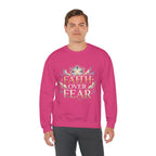 Faith Over Fear Crewneck Sweatshirt – Christliches Kreuz & Jesus Pullover