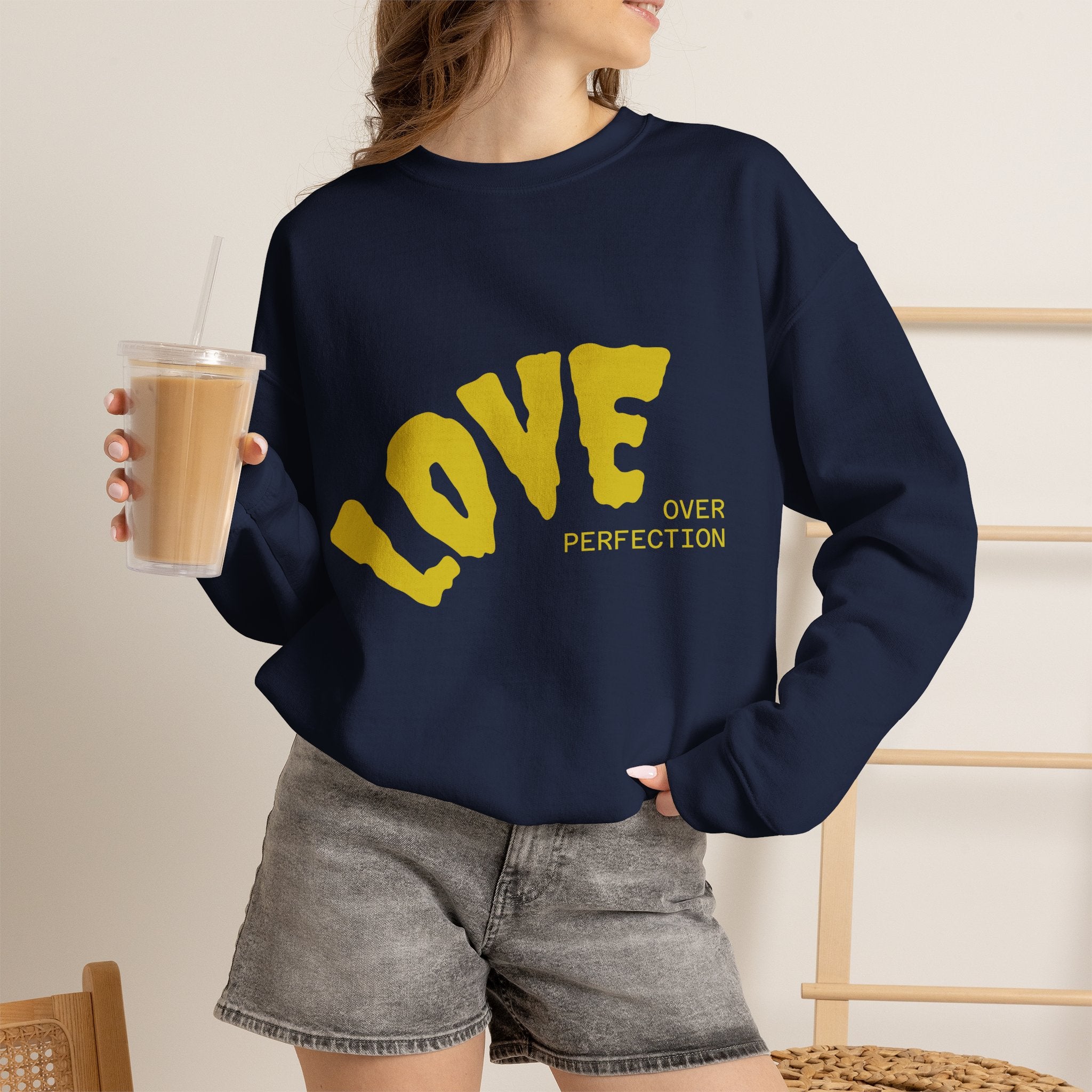 Damen Oversized Pullover mit Statement-Print