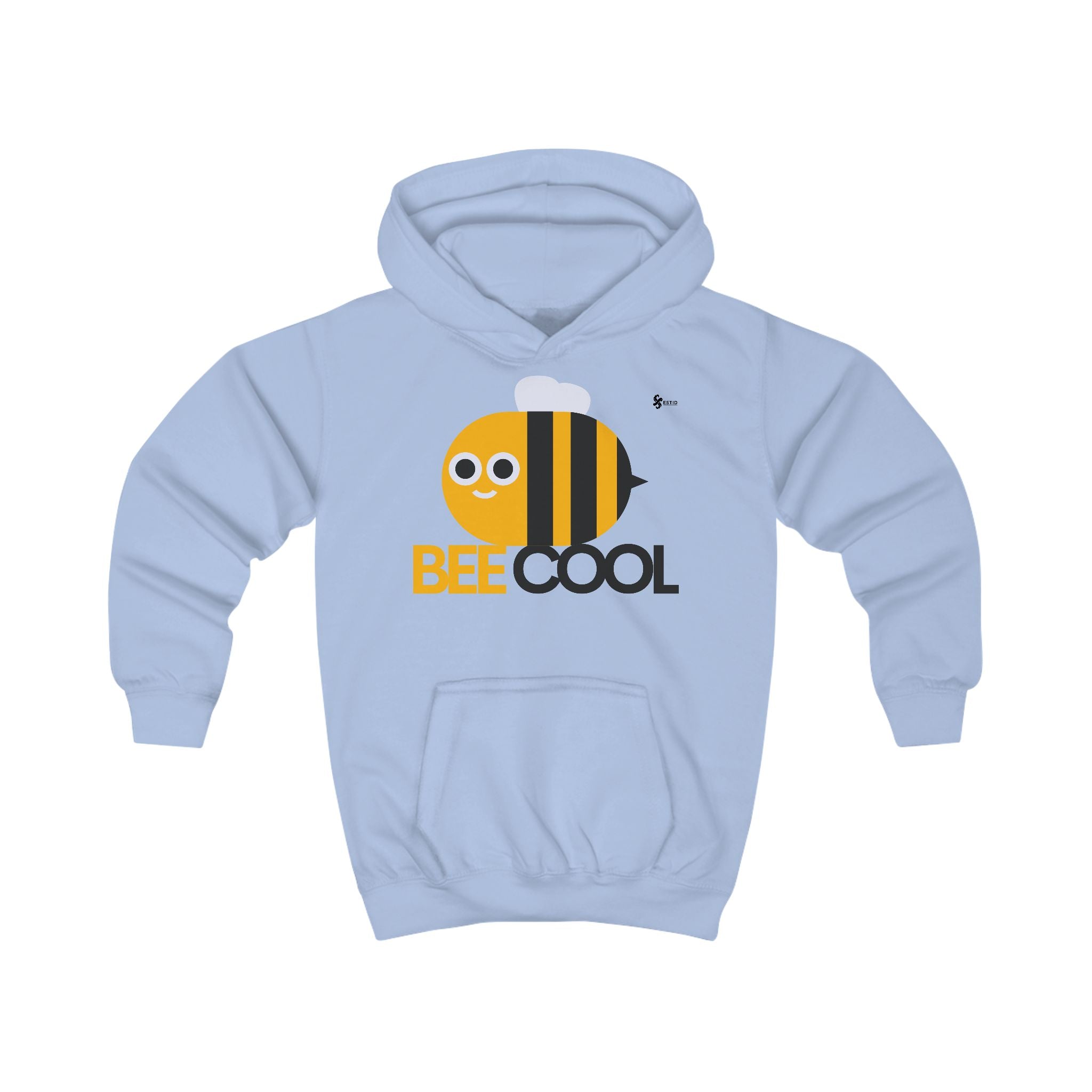 Bee Cool Kinder Hoodie – Gelber Bienen-Print mit „BEE COOL“