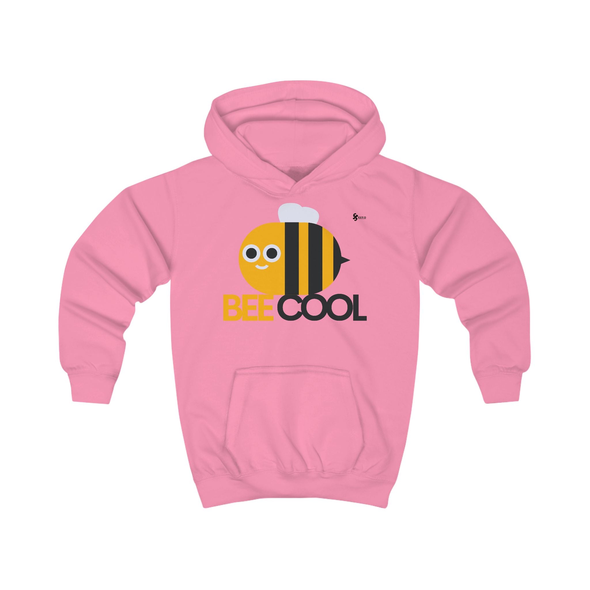 Bee Cool Kinder Hoodie – Gelber Bienen-Print mit „BEE COOL“