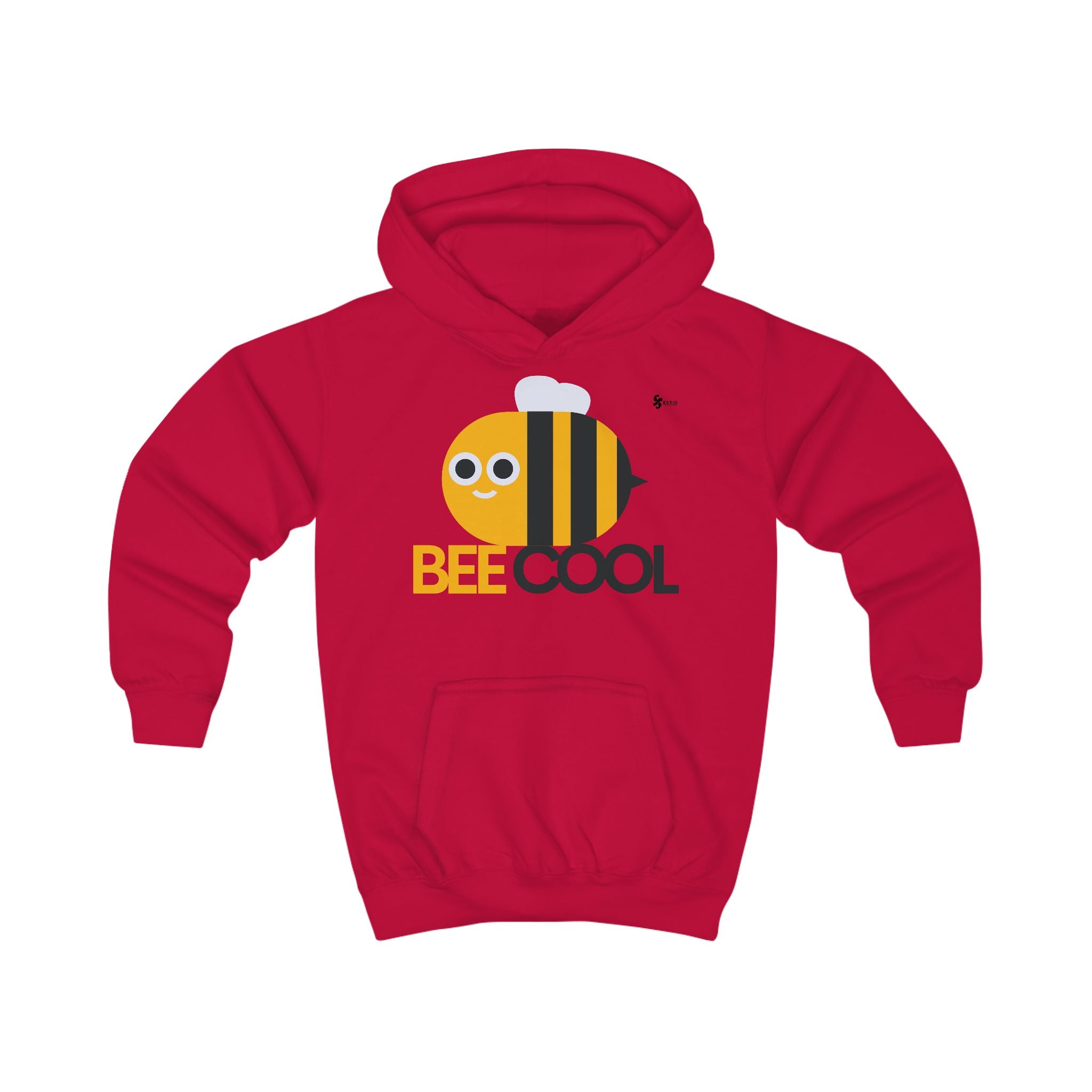 Bee Cool Kinder Hoodie – Gelber Bienen-Print mit „BEE COOL“